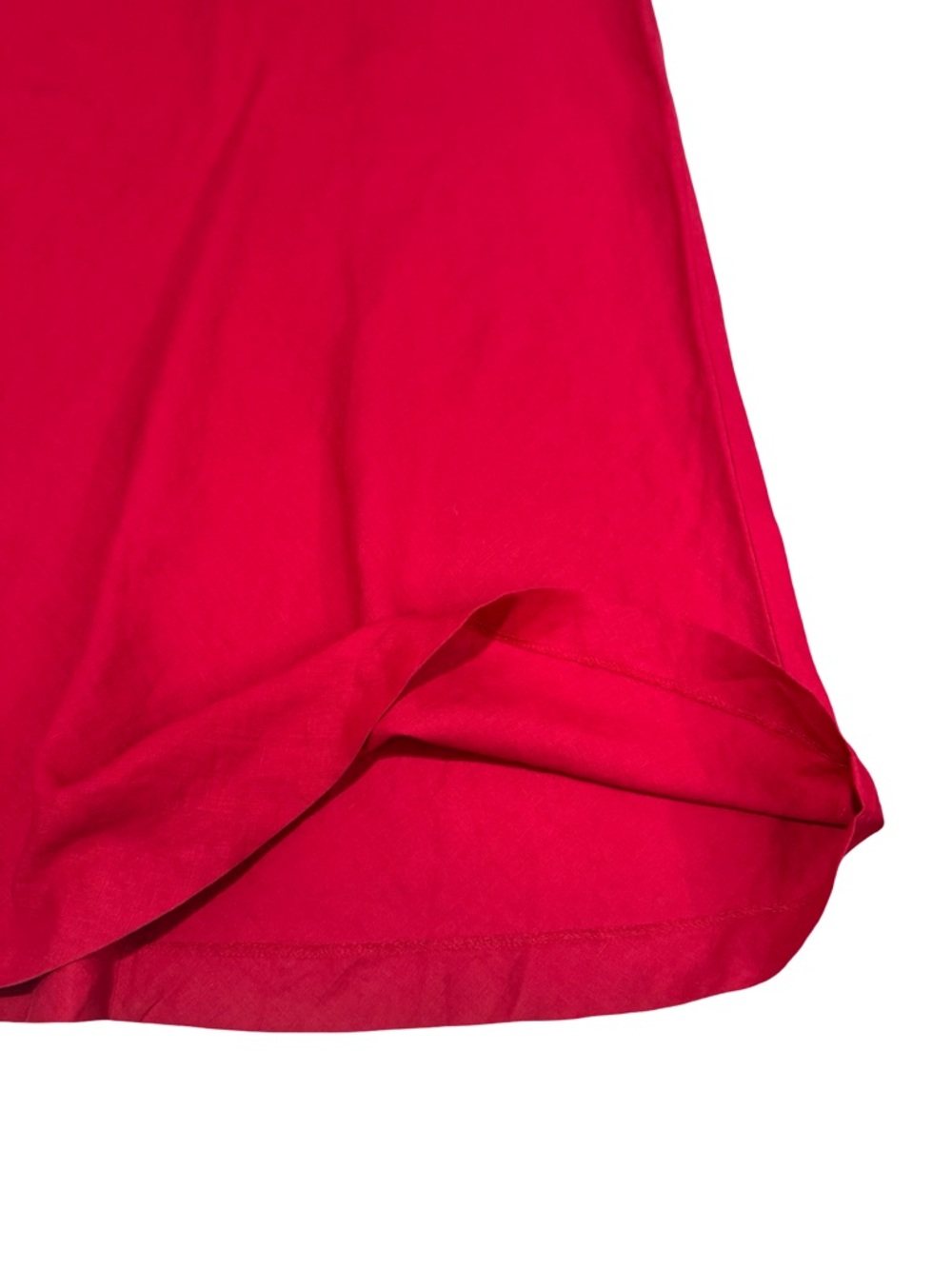 Spiegel Vintage  Red 100% Linen A-Line Skirt - Picture 4 of 7